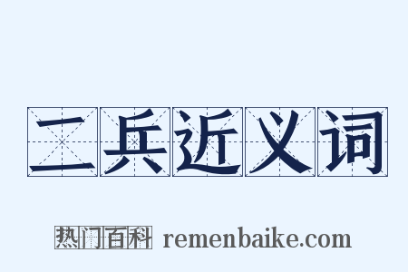二兵近义词是什么意思的图片